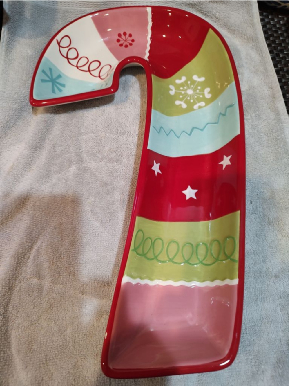 Target Holiday Candy Cane Serveware Dish One Size Red Green